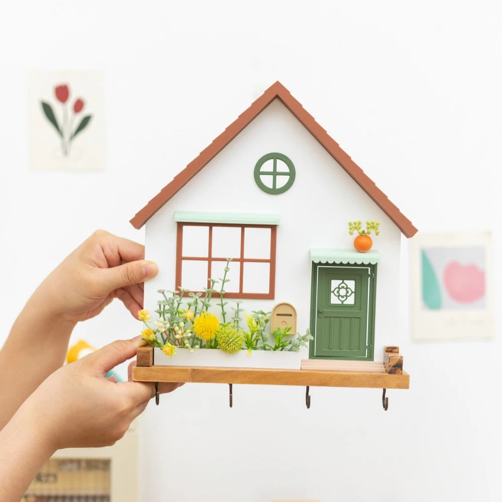 Fairytale Town Wooden Wall Hook Rack for Keys
