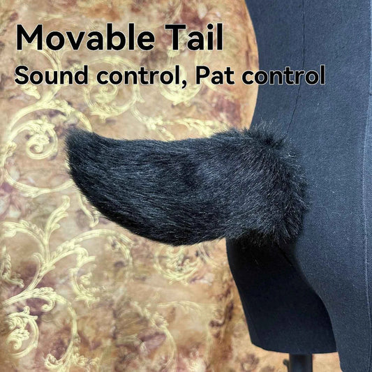 A Movable Rabbit Tail That Combines Voice Control, Swinging, and Patting Functions in One. Props for Role-playing and Performanc