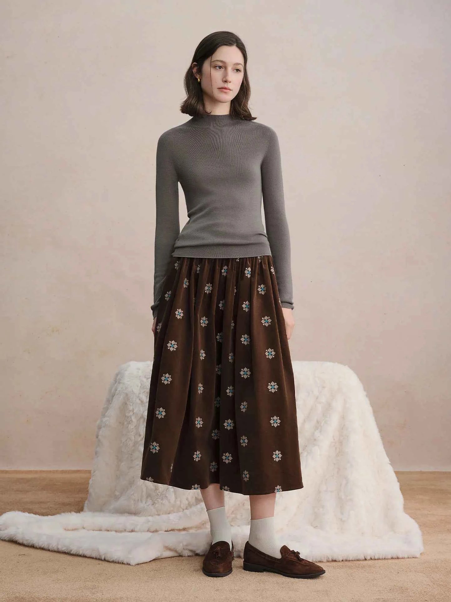 DUSHU Seamless Half-high Collar Pure Wool Pullovers Women Plus Size Autumn Winter Bottoming Sweater Solid Soft Breathable Tops