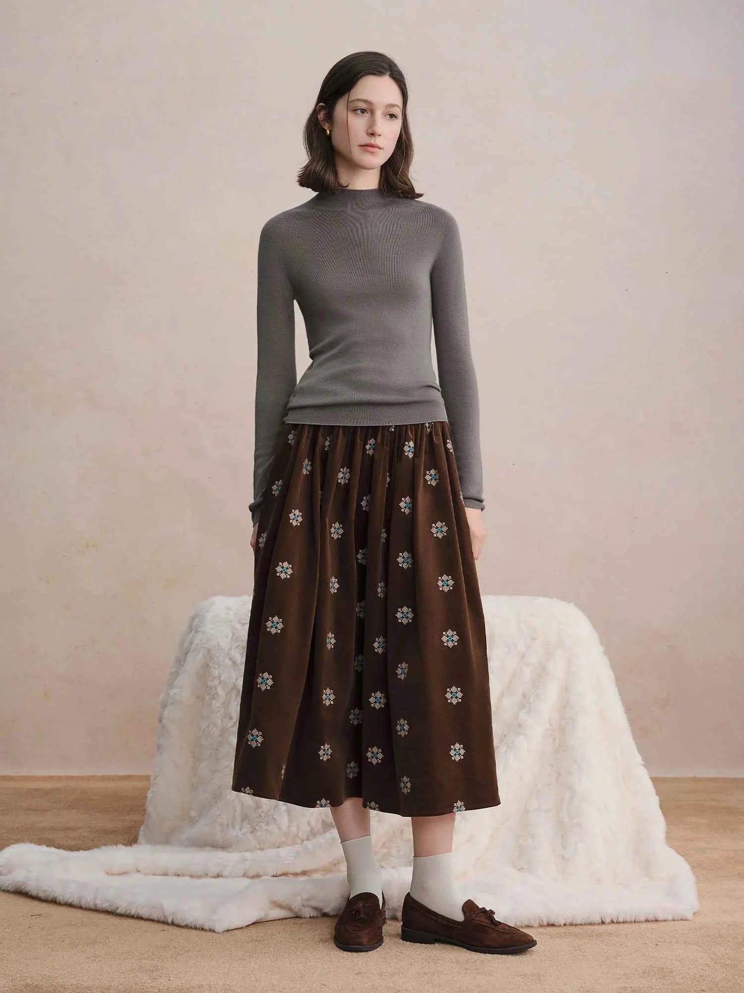 DUSHU Seamless Half-high Collar Pure Wool Pullovers Women Plus Size Autumn Winter Bottoming Sweater Solid Soft Breathable Tops