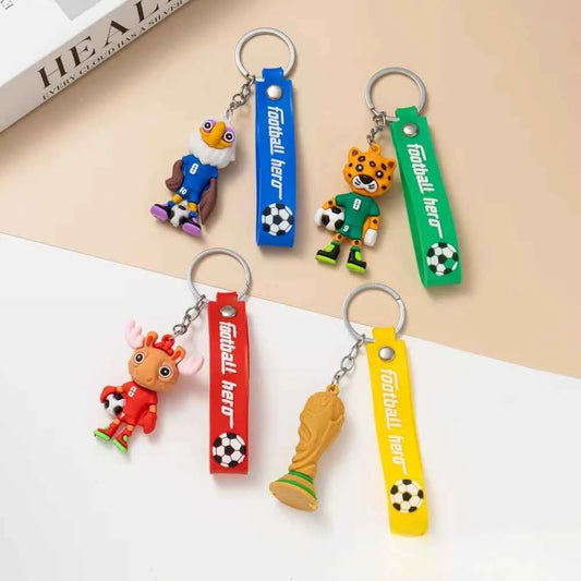 Cartoon Soccer Trophy Keychain Couple Bag Charms Bestselling Pendant Perfect Gift For Football Lovers