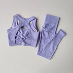 2PCS Sports Bra Women's Set Professional Fitness Tank Top Bra Shockproof Running Leggings Yoga Suit Beautiful Back Bra Clothing - SS69