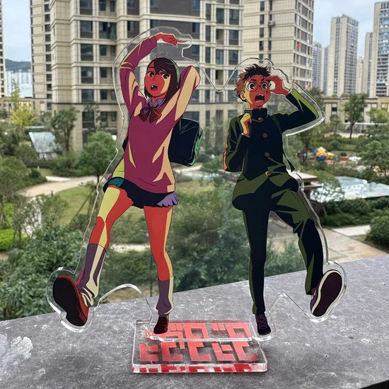 Anime Dandadan Momo Acrylic Keychain Stand Model Plate Fans Bag Gift Figure Display Fashion Cosplay Ornaments Decoration 15cm SS69