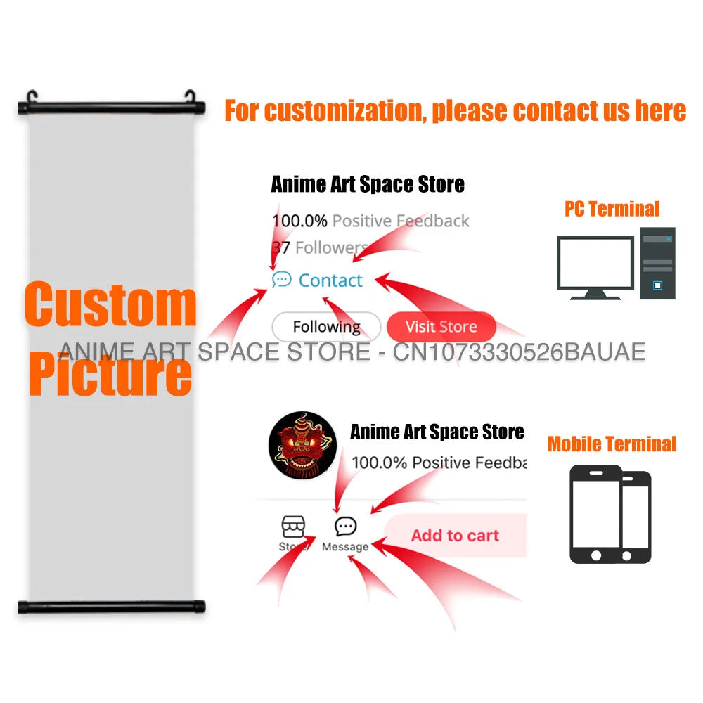 ONE PIECE Hanging Painting Japanese Anime Home Decor Wall Art Luffy Scrolls Pictures Passion Straw Hat Pirates Warm Blood Comics SS69