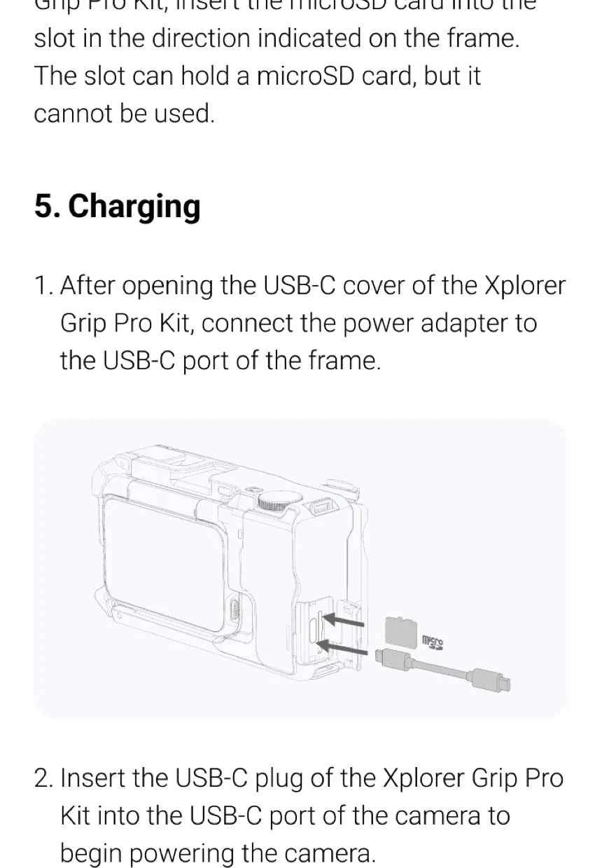 Insta360 Xplorer Grip Pro Kit Built-in 2010mAh Battery Handle Street Photography for Insta 360 Ace Pro 2 Original Accessories