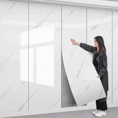 1 Roll Marble Thick Foam Bedroom Wallpaper Imitation Tile Self-Adhesive Bathroom Waterproof Wall Sticker Living Room Decoration
