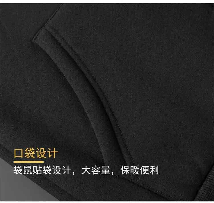 Winter Lambswool Coats Thicken Warm Jackets Long Sleeve Zipper Hoodies Casual Sports Fleece Black Coat Hooded Men Women Jacket