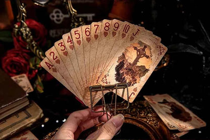 2 boxes/set Creative Retro Playing Cards Retro Castle Girl Blue Core Paper Material Strong and Durable Casual Game Tools