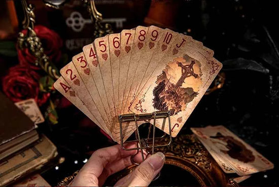 2 boxes/set Creative Retro Playing Cards Retro Castle Girl Blue Core Paper Material Strong and Durable Casual Game Tools