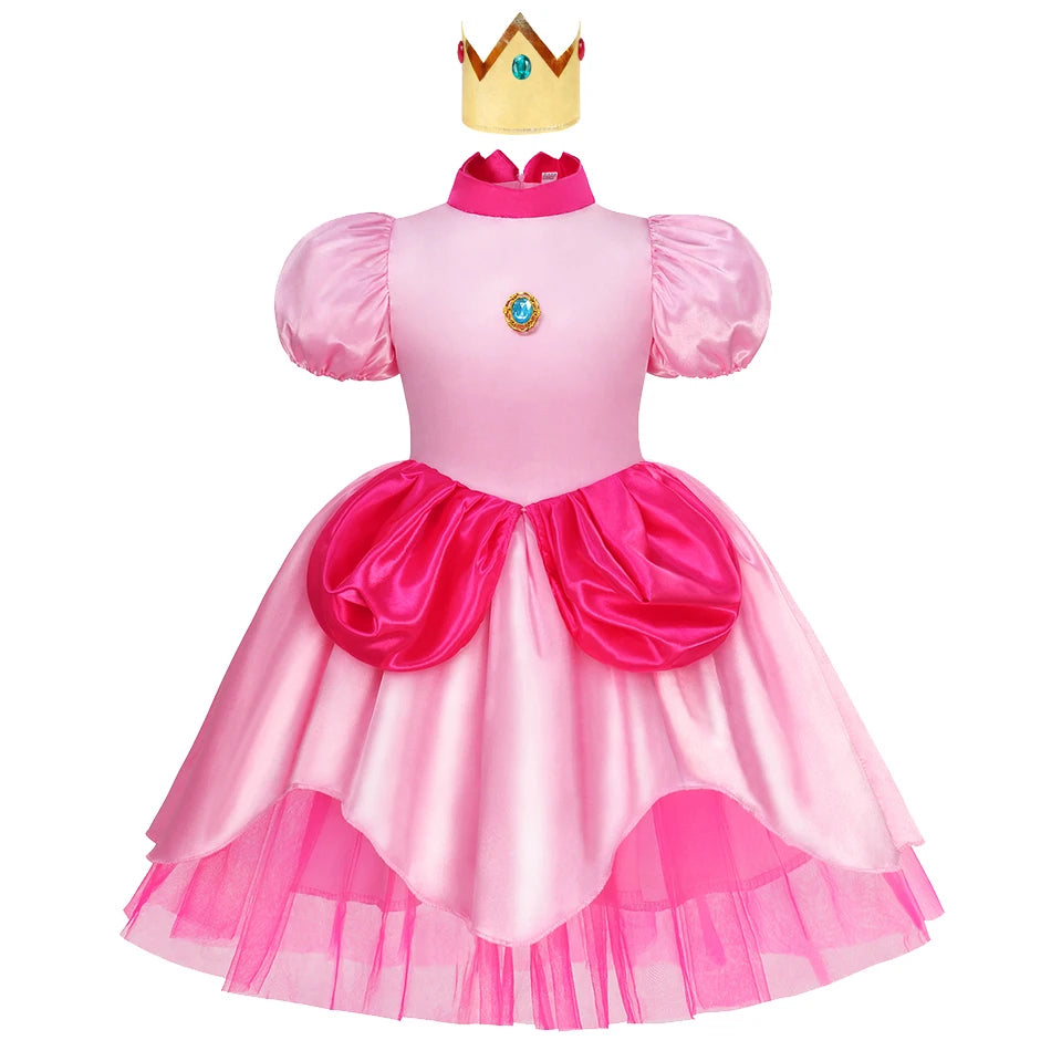 DOCHEER Girls Queen Princess Costume, Puff Sleeve Ball Gown for Birthday