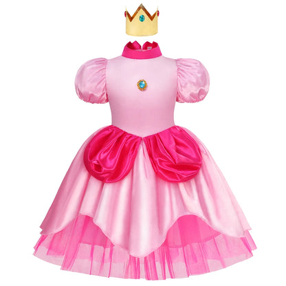 DOCHEER Girls Queen Princess Costume, Puff Sleeve Ball Gown for Birthday