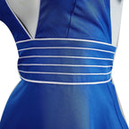 Classic Britney Blue Flight Attendant Uniform Cosplay Costume Retro Stewardess Themed Outfit For Halloween Carnival Masquerade