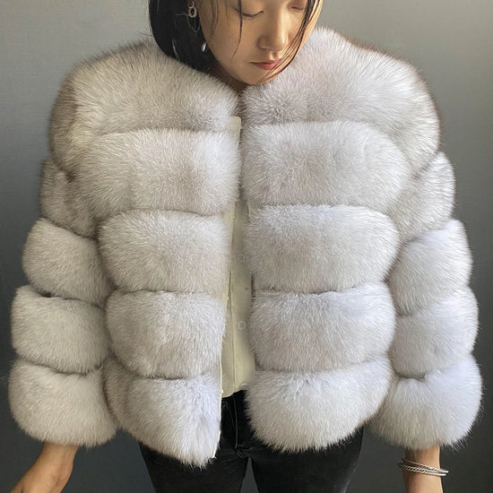 Winter Women's Cold Coat Top Fox Jackets For Women clothing Natural Real fox Fur Jacket Coats For Women Fur Jacket In Promotion