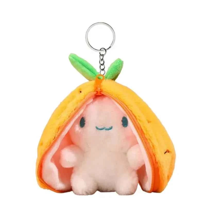 Funny Strawberry Carrot Rabbit Plush Toys Stuffed Into Fruit Transform Soft Animals Bunny Doll For Boys Girls Birthday Gift