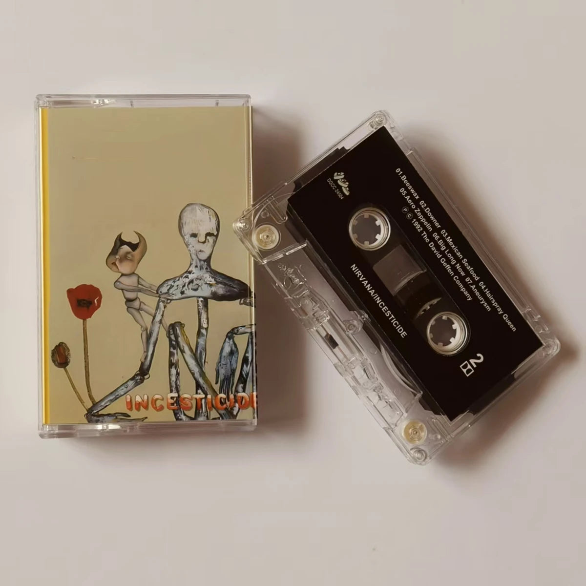 Nirvana MTV Unplugged & Incesticide Cassette Tape Set - Retro Music Prop
