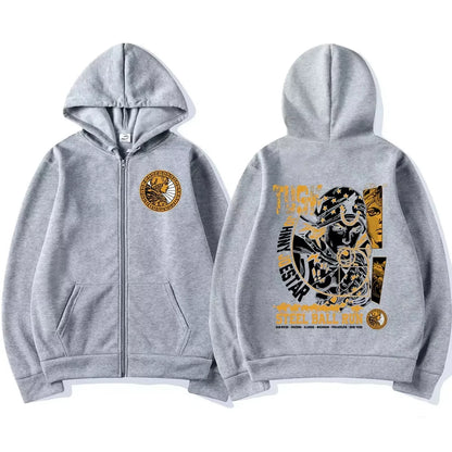 JoJo's Bizarre Adventure Johnny Joestar Cotton Zip Up Hoodie Sweatshirt