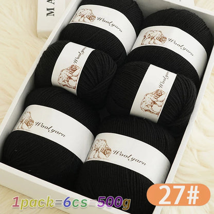 500g pure wool yarn fine count cashmere medium coarse yarn for making warm sweaters and scarves for autumn and winter
