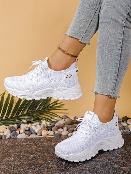 Women's shoes, women's sports shoes 2025 Women's shoes Breathable single-mesh dad shoes Women's casual and versatile sports shoe SS69 20.69 White / 36