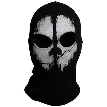 Ghost Skull Balaclava Full Face Mask for Halloween Cosplay and Cycling