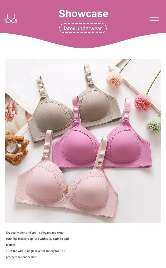 SS69 Cotton Full Cup Bra with Gathered Side Support and No Steel Ring
