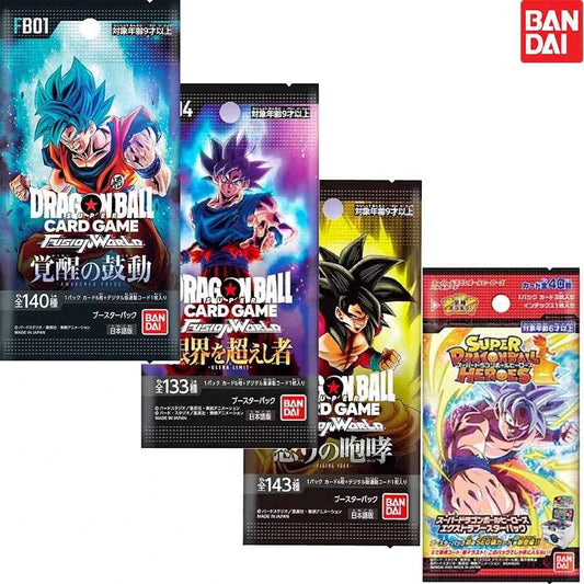 BANDAI DRAGON BALL FB01-06 Booster Packs SUPER CARD GAME Fusion World TCG Collection Card Child Toy