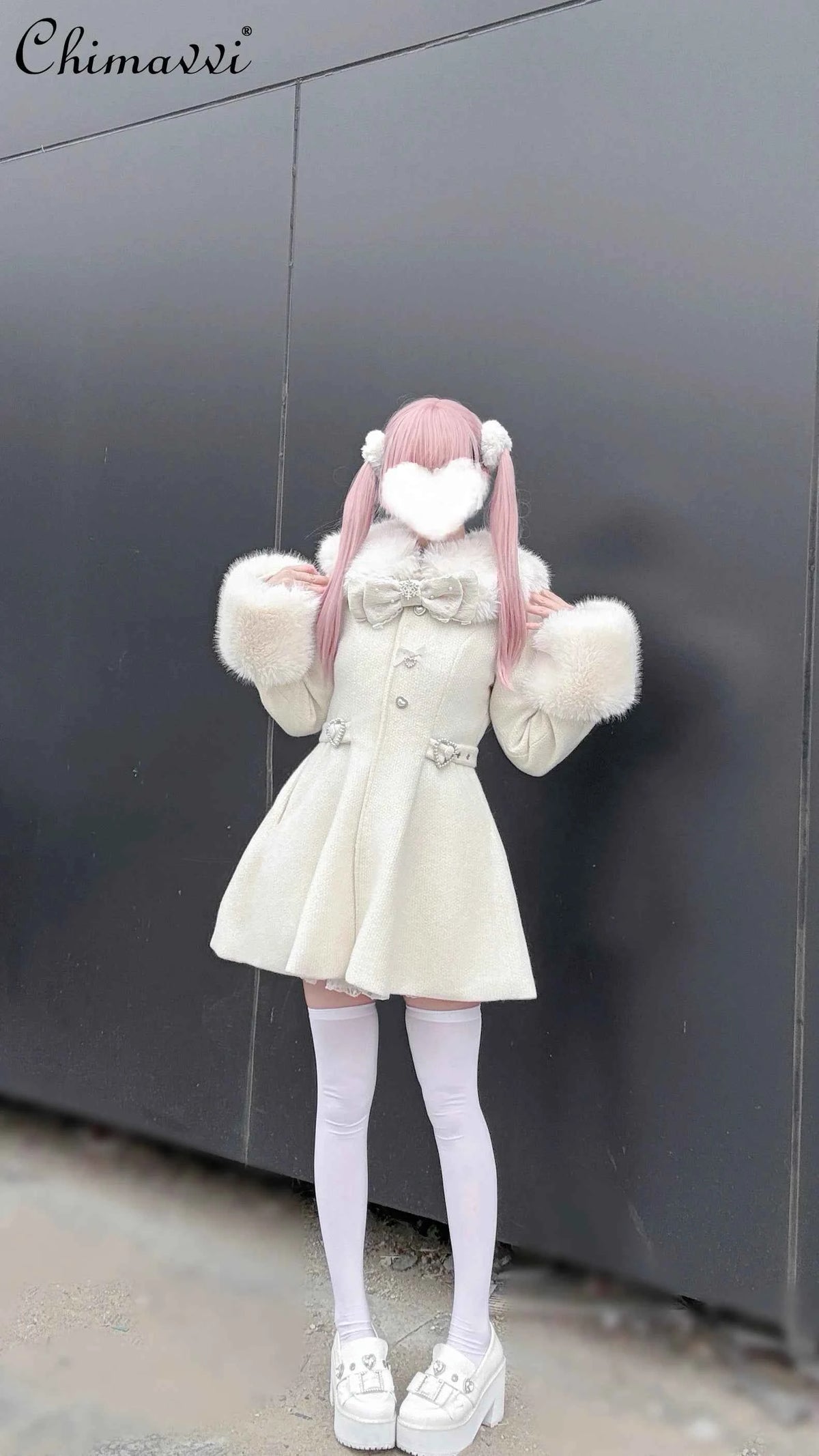 Original Japanese Mass-Produced Lace Jackets Girls Women Cute Bow Waist Cinch Heavy Drill Button Slim Fit Elegant Black Coat