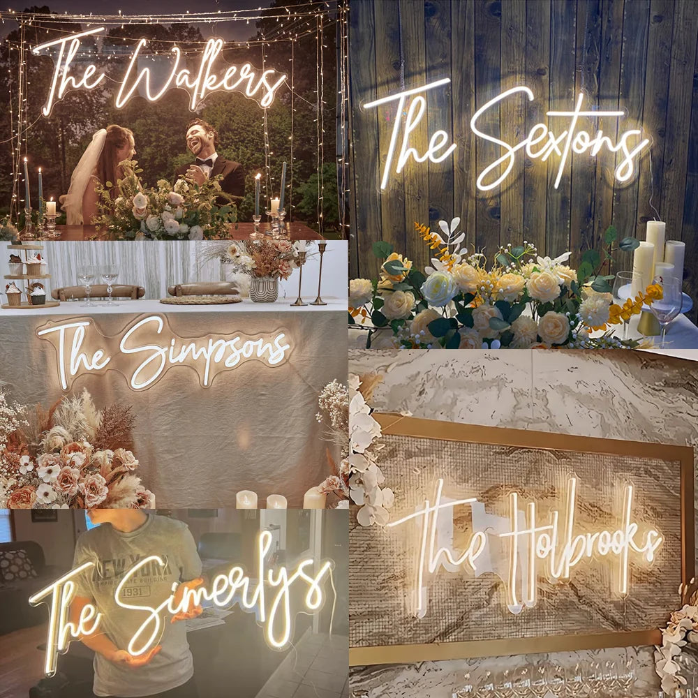 Custom Name LED Neon Sign, Dimmable USB Wall Light