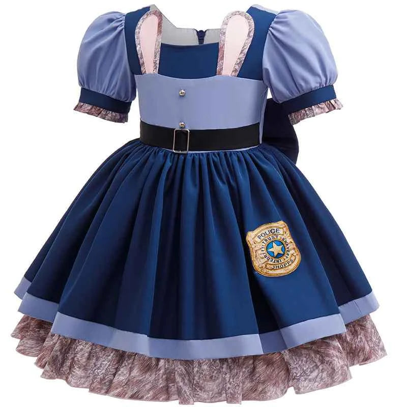Disney Baby Girls Cosplay Zootopia Judy Bunny Costume For Children carnival Festival Dress Rabbit Police Zoo Fancy Clothes 2026
