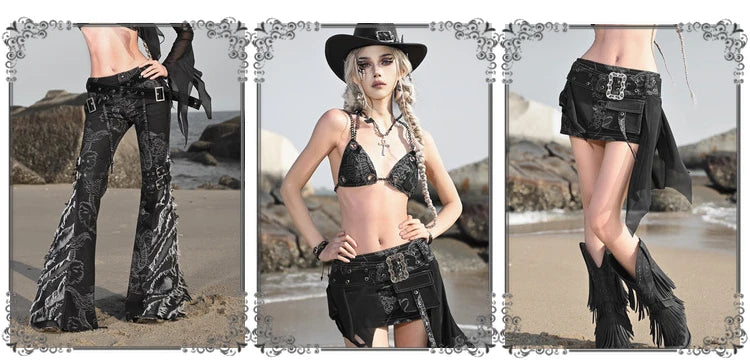 Blood Supply Original Punk Aesthetic dress hot girl Dragon Pattern Denim Sexy Slim Fit Dress Summer Halter Ruffles Short Dresses SS69
