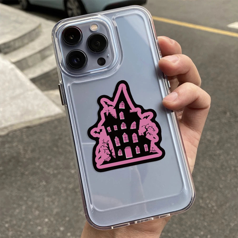 10/30/50PCS Black Pink Gothic Style Magic Witch Cartoon Sticker DIY Phone Laptop Luggage Skateboard Graffiti Decals Fun for Toy SS69