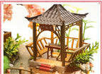 DIY Wooden Chinese Ancient Casa Miniature Building Kits Bookend With Lights Assembled Bookshelf Home Decoration Friends Gifts SS69