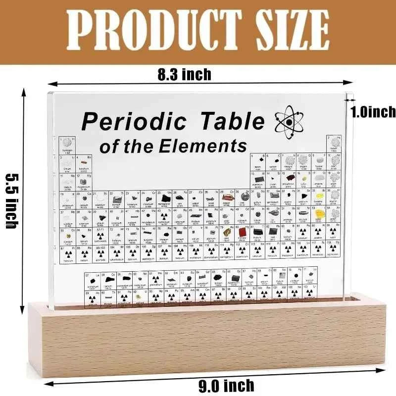 Acrylic Elements Periodic Table Mendeleev Safe Periodic Table Figurine Display Science Ornament Room Decoration Desk Accessories