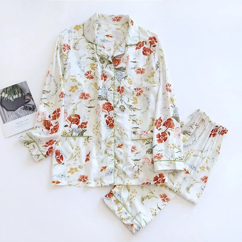 Spring / Summer New 100% viscose long-sleeved trousers pajamas SS69