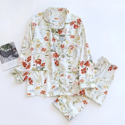 Spring / Summer New 100% viscose long-sleeved trousers pajamas SS69