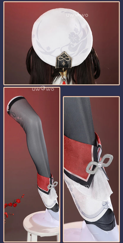 UWOWO Hutao Cosplay Collab Series: Game Genshin impact Hutao Cherries Snow Laden outfit Lantern Rite Cosplay Costume