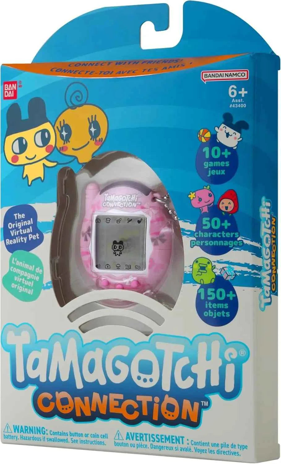 Bandai Tamagotchi Connection V3 Electronic Pet (Linked Ver.) - Elegant Bow/Blue Bubble New