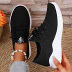 Women's White Slip-On Casual Sneakers - Breathable Fabric Upper & Lining, Elastic Side Panels for Easy Wear