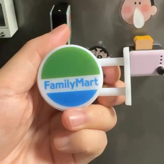 Creative Mini Refrigerator Sticker Convenience Store Magnetic Light Box Display Board with Luminous Light Box Model Ornament