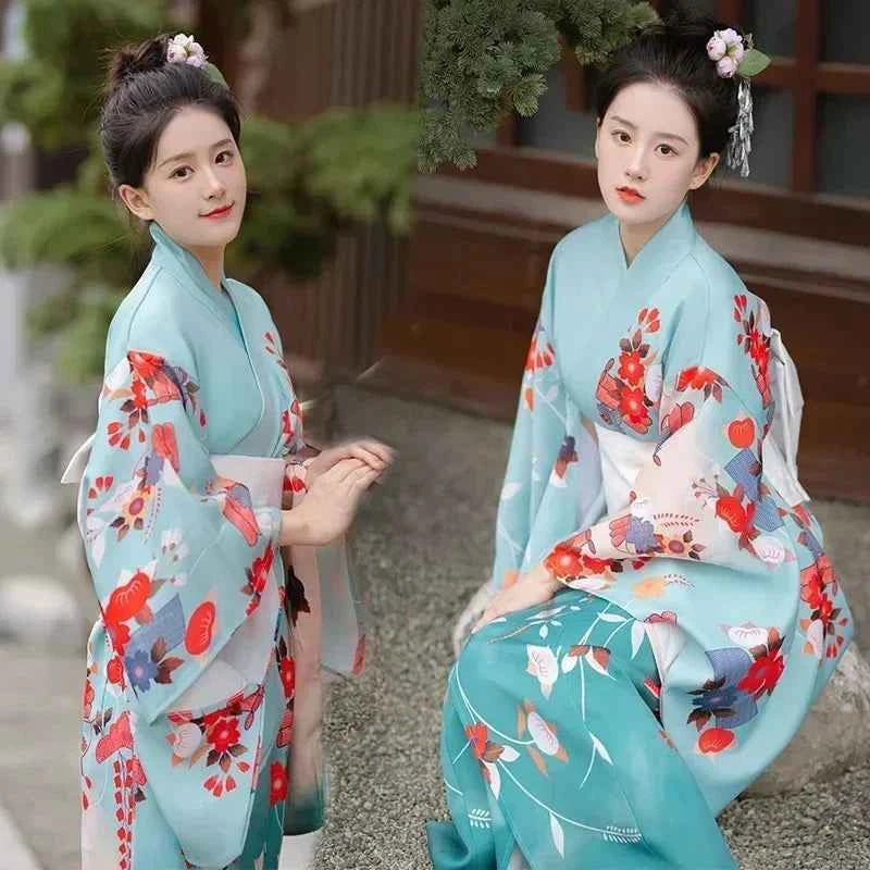 Fashion Photography Clothes Party Dress Japanese Kimono Cosplay Yukata Women Clothing Traditional Ethnic Style Streetwear Stage