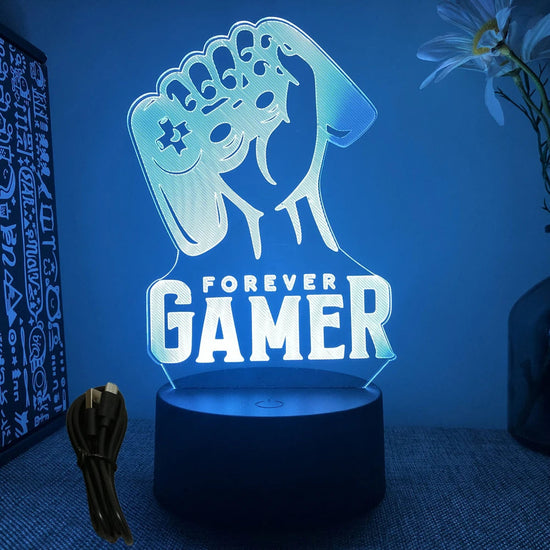 NEON GAMER 3D Lamp LED Night Light Gaming Setup RGB Children's Lamps Gamer Room Decoration Bedroom Table Lamp Personalized Gifts SS69 11.69 B7-Gaming 11