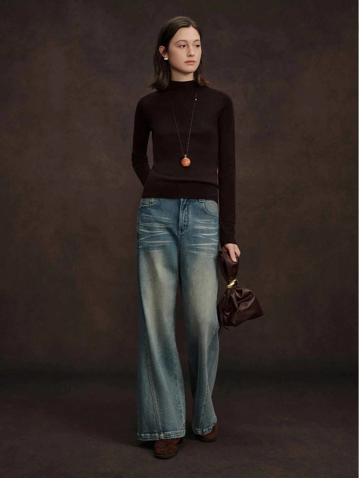 DUSHU Seamless Half-high Collar Pure Wool Pullovers Women Plus Size Autumn Winter Bottoming Sweater Solid Soft Breathable Tops