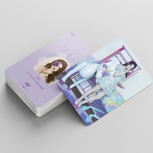 55pcs/set Kpop IU The Golden Hour Lomo Cards High quality HD Photocard for fans collection Fashion Cute Fans Gift SS69