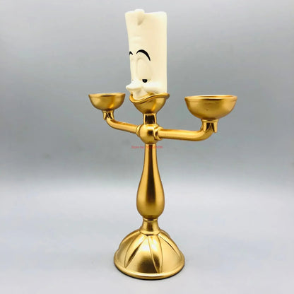 Beauty And The Beast Toys Anime Figure Night Lights Candlesticks Cogsworth Clock Ornaments Collectible Model Gift jewelry box