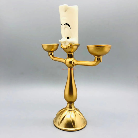 Beauty And The Beast Toys Anime Figure Night Lights Candlesticks Cogsworth Clock Ornaments Collectible Model Gift jewelry box