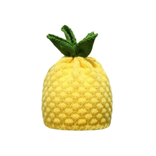 Creative Warm Knitted Fruit Hat Thick Soft Strawberry Pullover Cap Brimless Stretchy Skiing Hat Winter Head Accessory