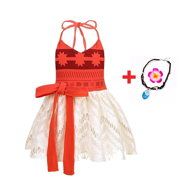 Disney Moana Costume Dress for Girls - Satin Mesh Ocean Adventure