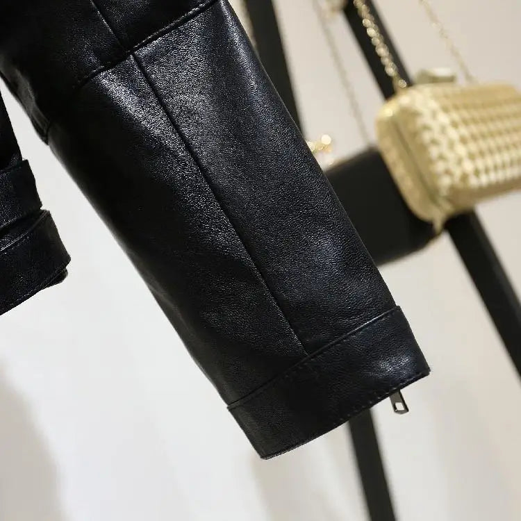 Chic Floral Sequined Embroidery Faux Leather Jacket Short Locomotive PU Coat Diamonds Beaded Turn Down Collar Zippers Streetwear SS69