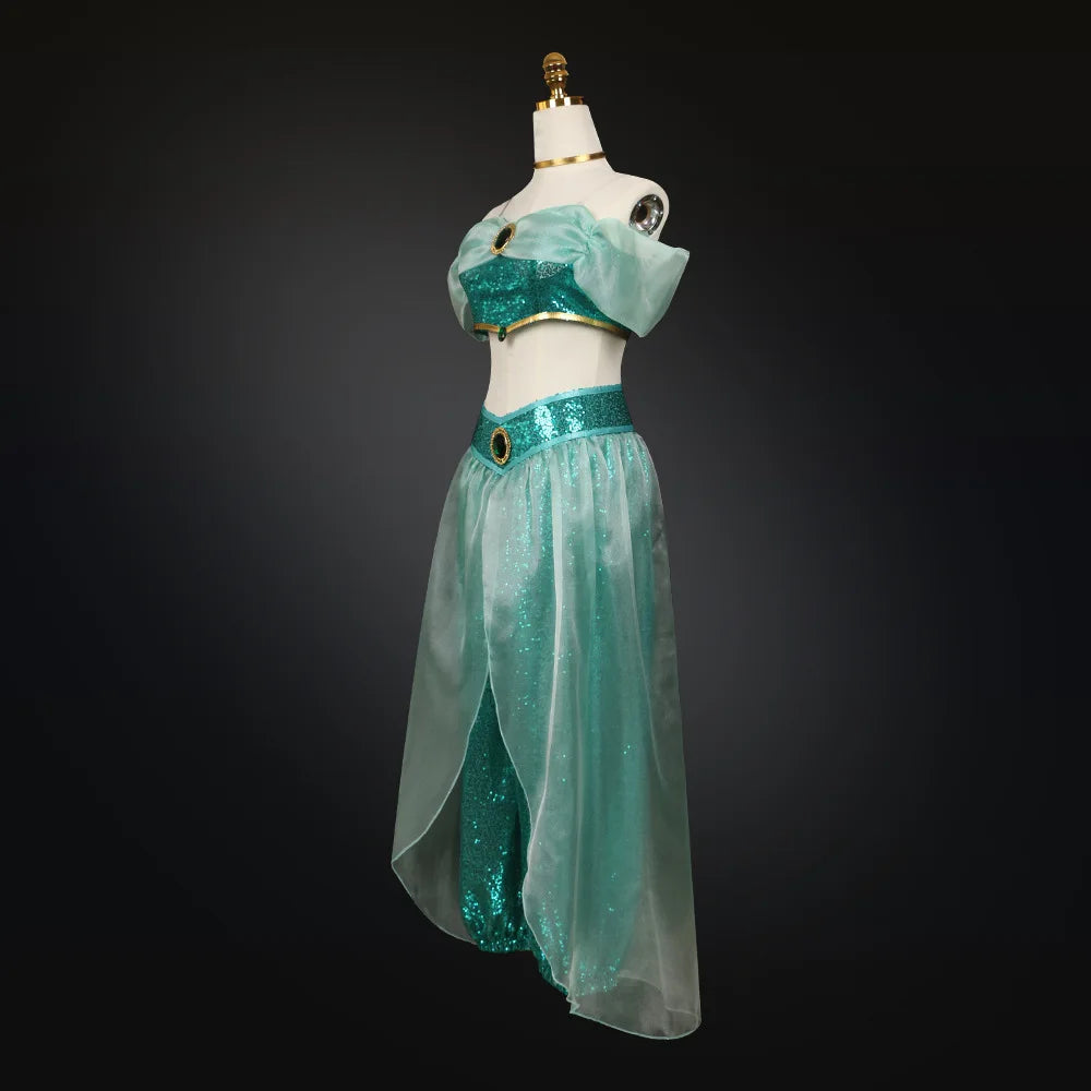 Role playing costumes, adult performance costumes, women's Christmas and birthday parties, Carnival Jasmine Princess dresses