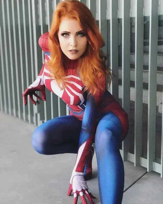Halloween Woman PS4 Game Spider Superhero Cosplay Costume Bodysuit Zentai Suit Adult  Jumpsuit