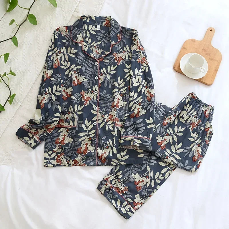 Spring / Summer New 100% viscose long-sleeved trousers pajamas SS69 31.69 Mori Rabbit / M / CHINA